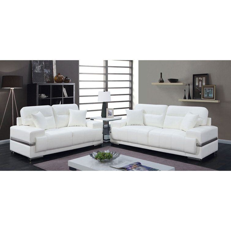 Orren Ellis Ameetha 2 Piece Faux Leather Living Room Set Wayfair